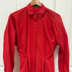 VIntage 1980s Red Cotton Jumpsuit